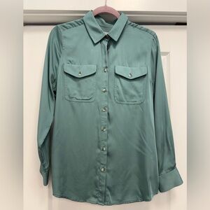 Chico's Sage Button-Up Blouse